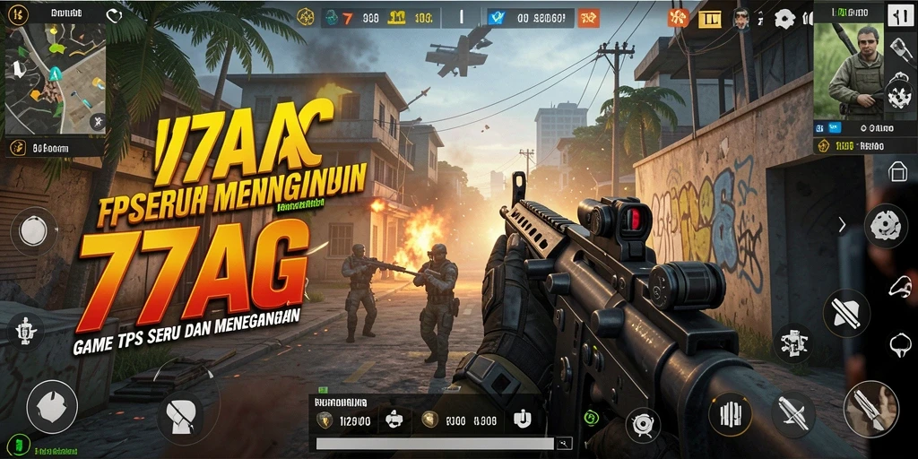 Screenshot gameplay 77AG yang menampilkan pertempuran TPS yang seru.