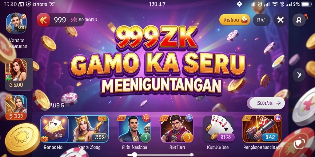 Screenshot gameplay 999ZK yang menampilkan aksi kasino seru.