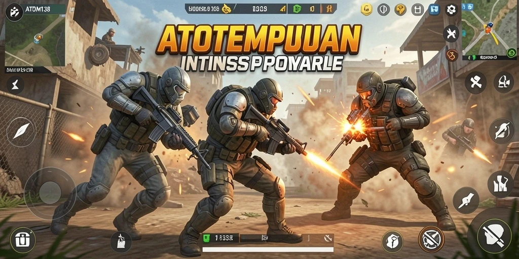 Gameplay seru ATOM138 dalam dunia Battle Royale yang menegangkan.