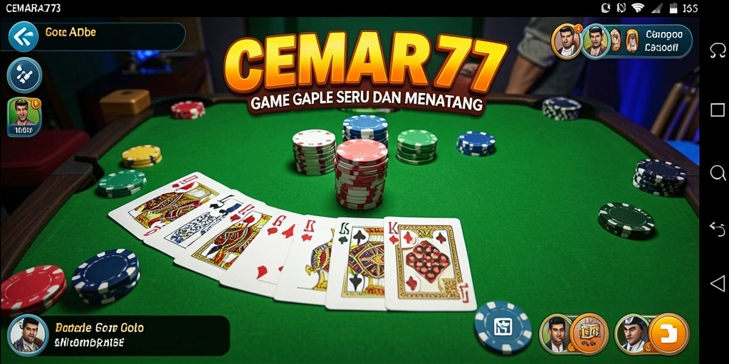 Screenshot gameplay CEMARA777 yang menampilkan aksi seru Gaple.