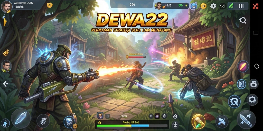 Tampilan gameplay DEWA22 yang mendebarkan dan penuh strategi.