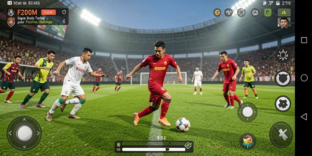 Tampilan gameplay F200M yang realistis dan mendebarkan.