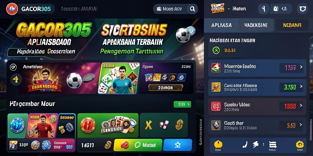 Tampilan utama GACOR305 yang menarik dengan fitur taruhan olahraga.