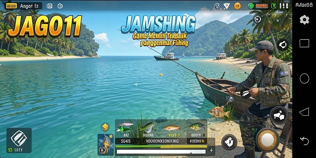 Tampilan gameplay JAGO11 yang menakjubkan saat memancing.