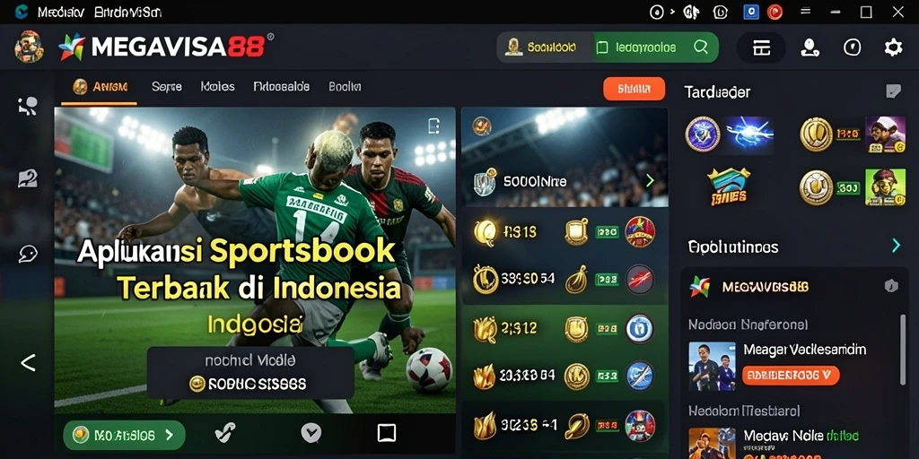 Tampilan utama MEGAVISA88 saat pengguna memasang taruhan olahraga.