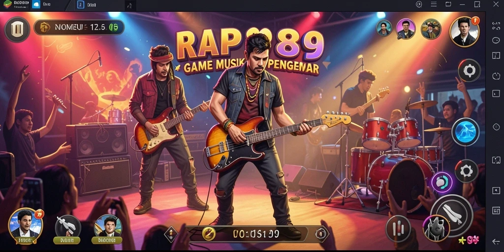 Screenshot RAP89 menampilkan serunya gameplay musik yang interaktif.