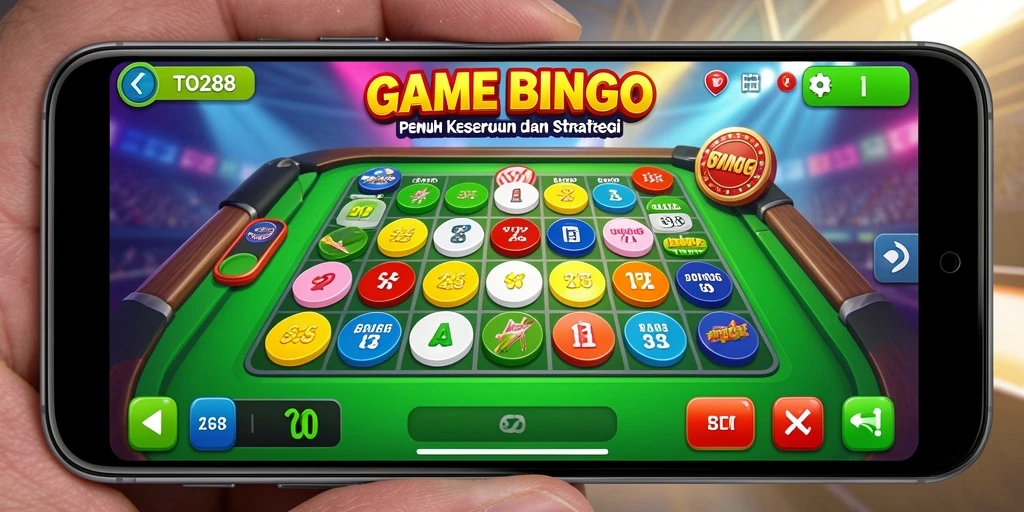Tampilan gameplay Bingo TO288 yang menarik dan penuh warna.