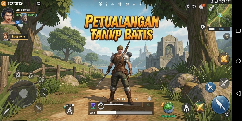 Tampilan aksi seru dalam gameplay Open World TOTO12.