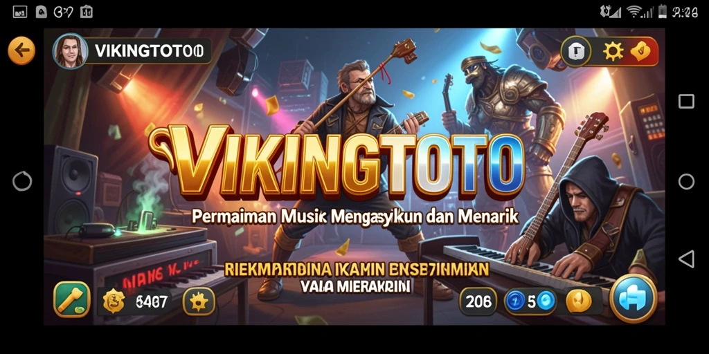 Screenshot gameplay VIKINGTOTO yang menampilkan aksi menyanyi yang seru.
