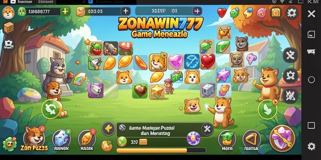 Tampilan menarik dari game Puzzle ZONAWIN777 saat dimainkan.